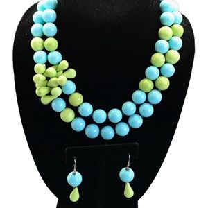 Italian Ceramic Beads & Jasper & Silver Set